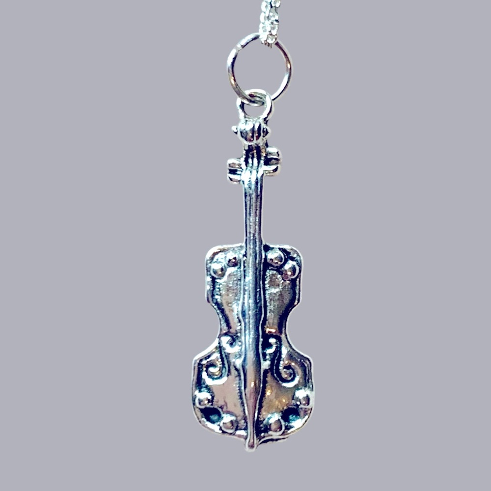 Musical Instrument Silver Charm Necklaces. Choose your favorite(s) - Picture 5 of 12